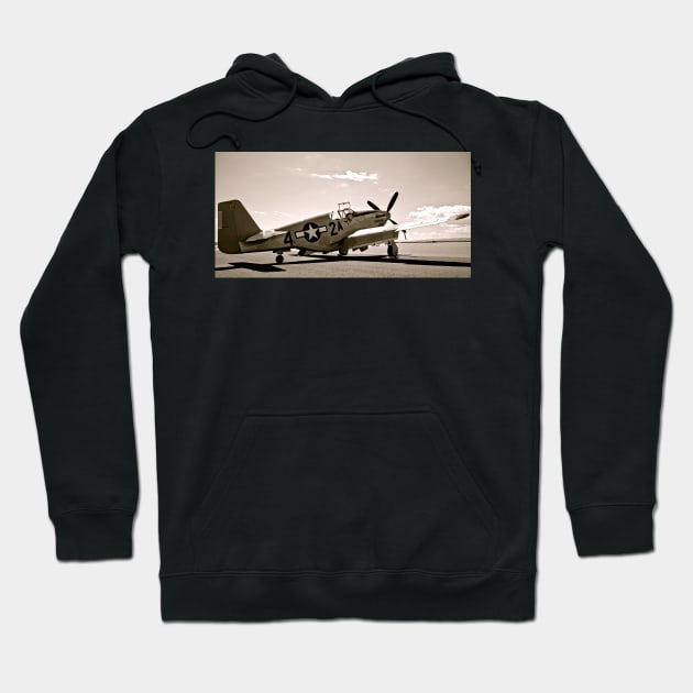 Tuskegee P-51 Mustang Vintage Fighter Plane Hoodie by Scubagirlamy